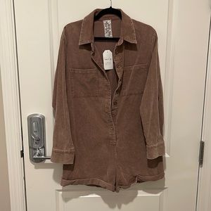 Katz Romper Washed Brown